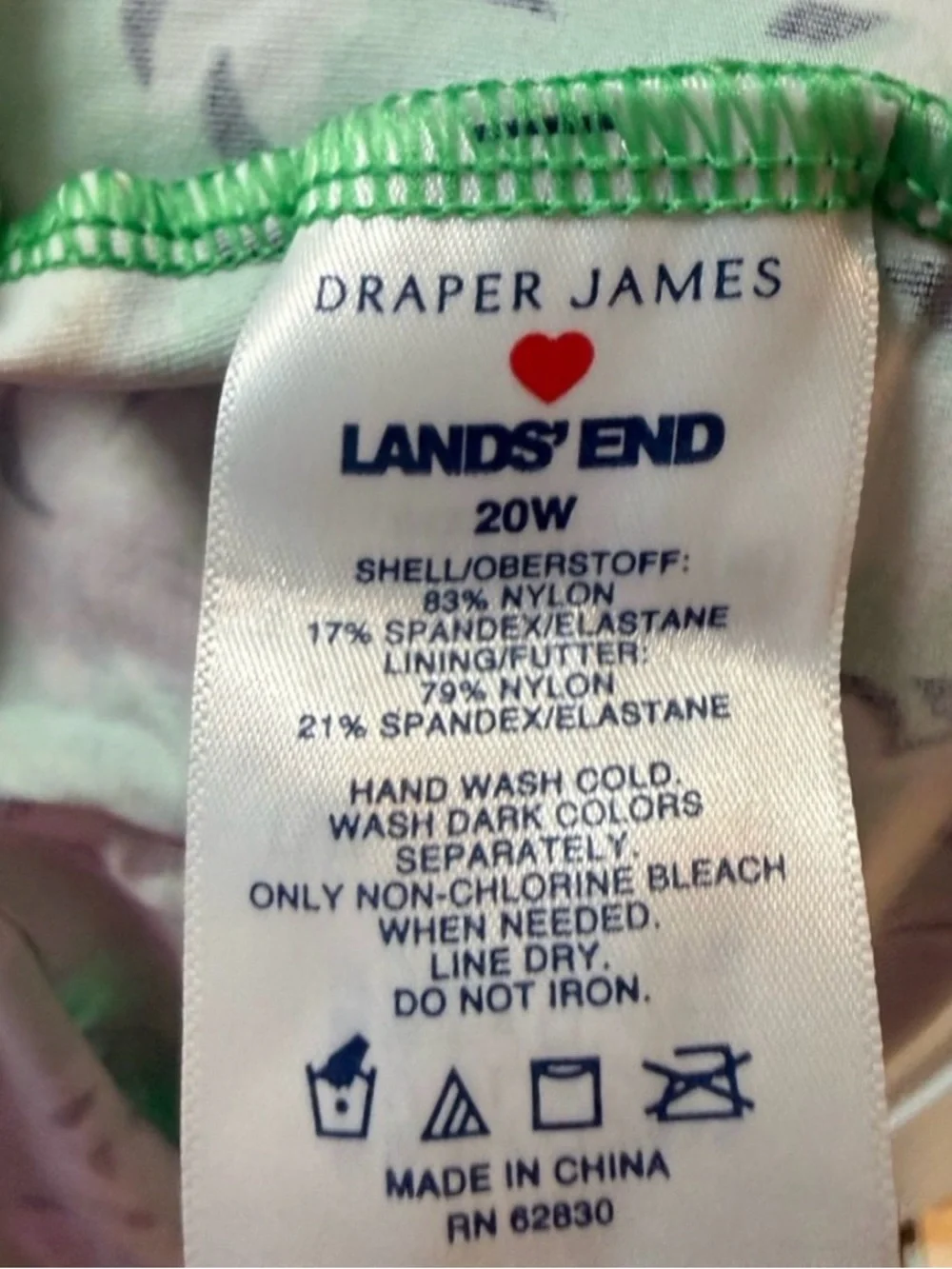 Draper James Green and White Floral Tie-Shoulder Camisole lands end - Picture 3 of 3